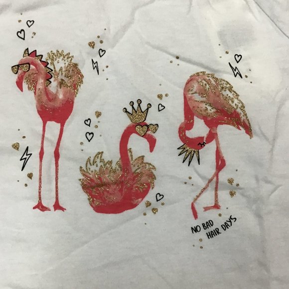 Epic Threads | Girl's Short Sleeve T-shirt | White | Flamingos | Various Sizes - Picture 2 of 3